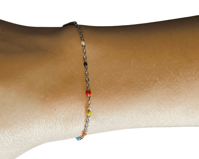 Bracelet acier inoxydable couleur acier