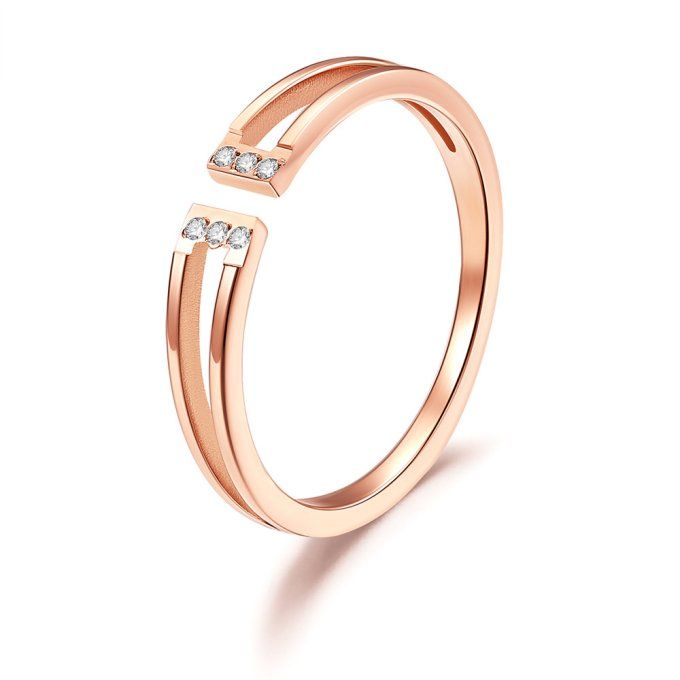 Bague acier titane zirconium