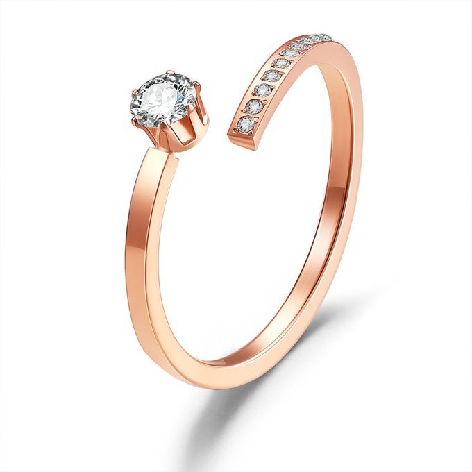 Bague manchette acier titane et zirconium