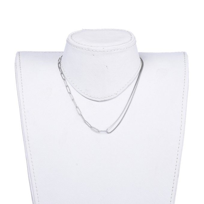Collier double chaines
