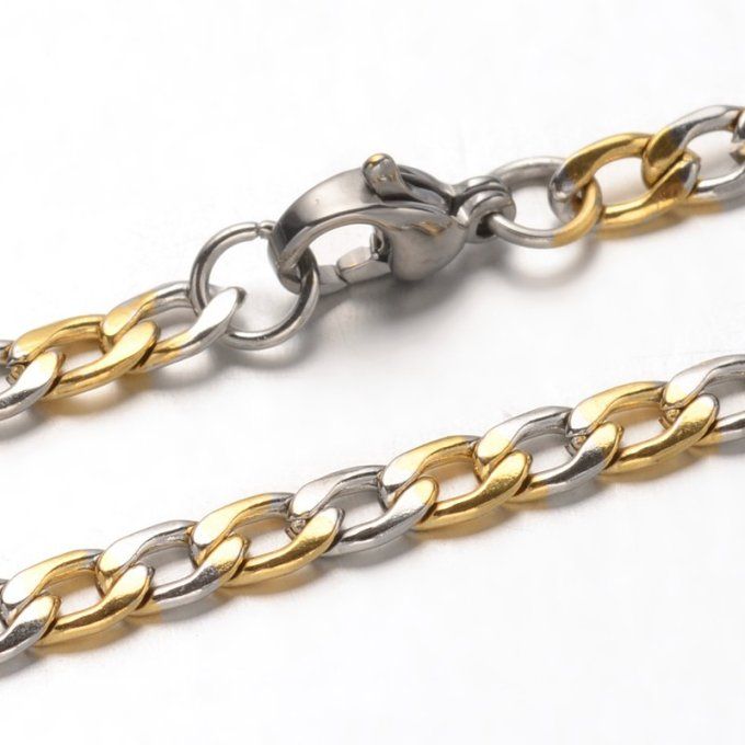 Collier en maille bi-couleur
