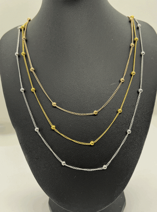 Collier chaine satellite en acier inoxydable à partir de 12€