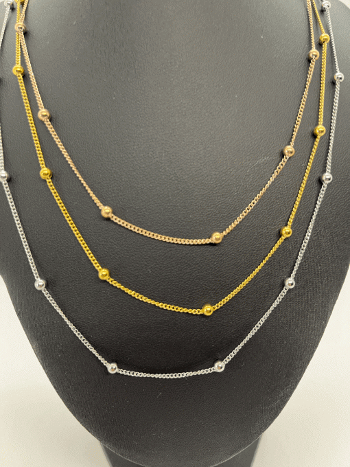 Collier chaine satellite en acier inoxydable à partir de 12€