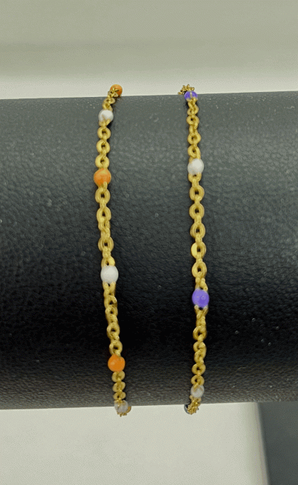 Bracelet acier inoxydable couleur or