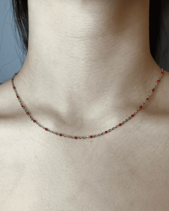 Chaîne en acier inoxydable couleur argent