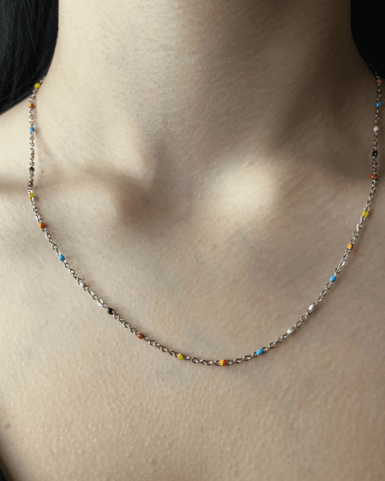 Chaîne en acier inoxydable couleur argent