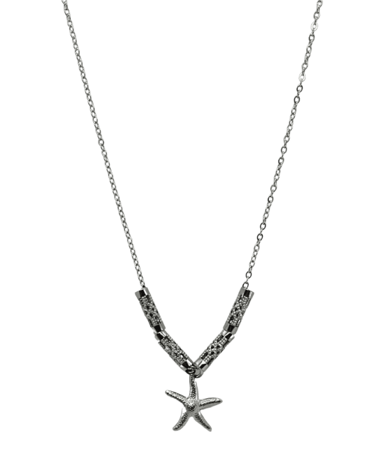 Chaîne acier inoxydable pendentif étoile de mer