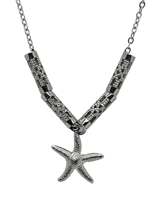 Chaîne acier inoxydable pendentif étoile de mer
